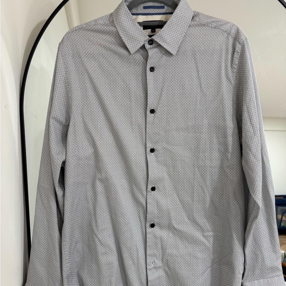 Ted Baker Cream and Blue Patterned Jacket